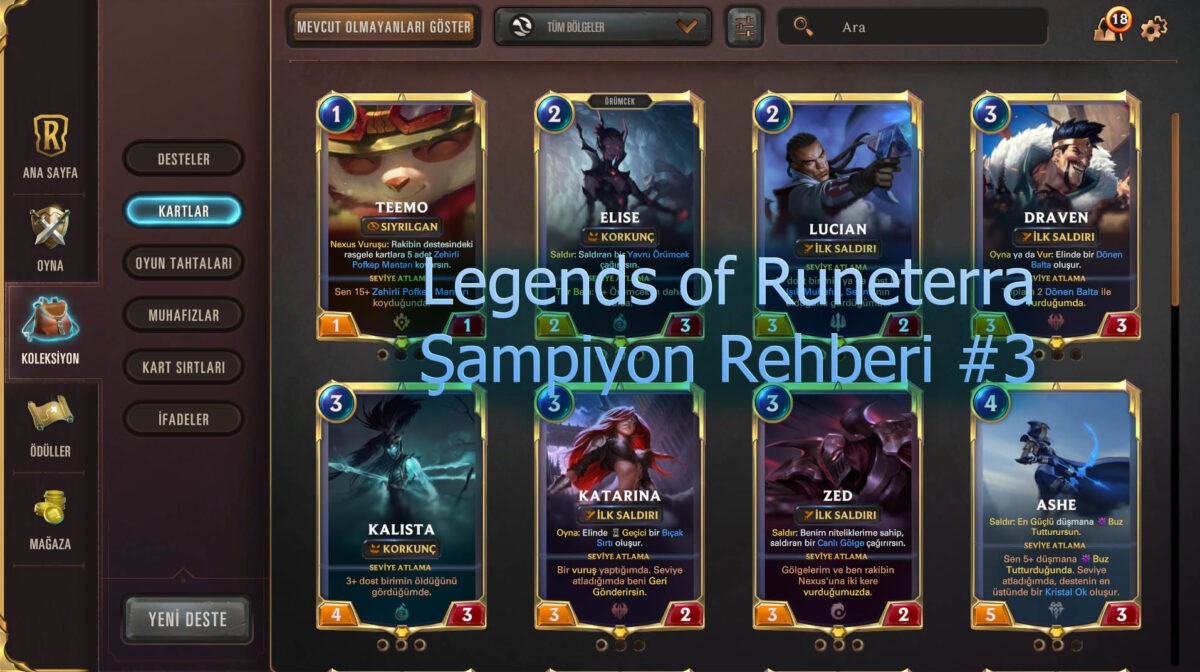 Legends of Runeterra Şampiyonlar