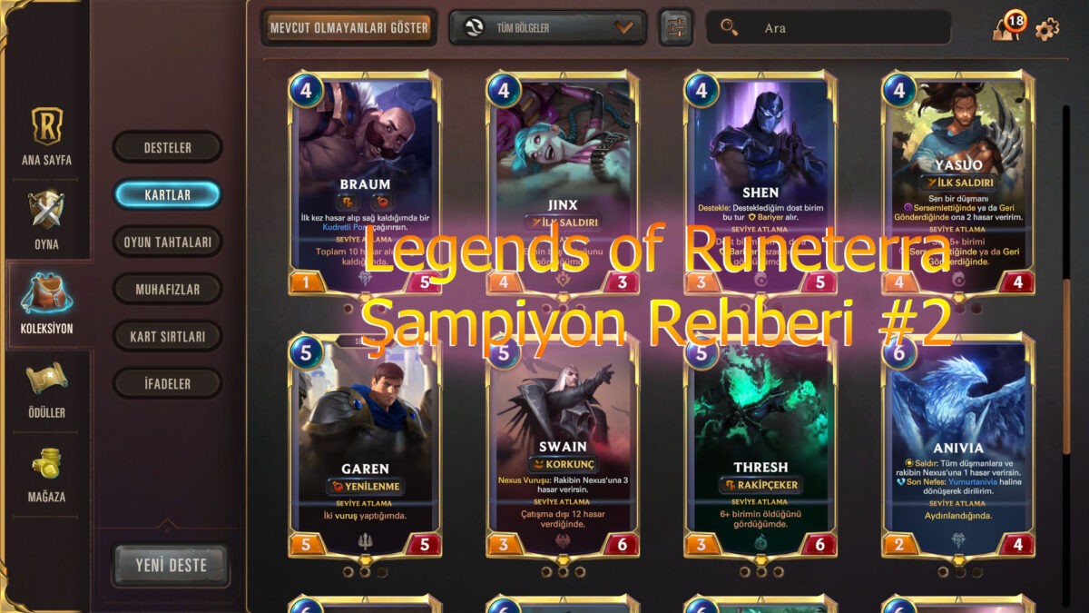 Legends of Runeterra Şampiyonları hakkında