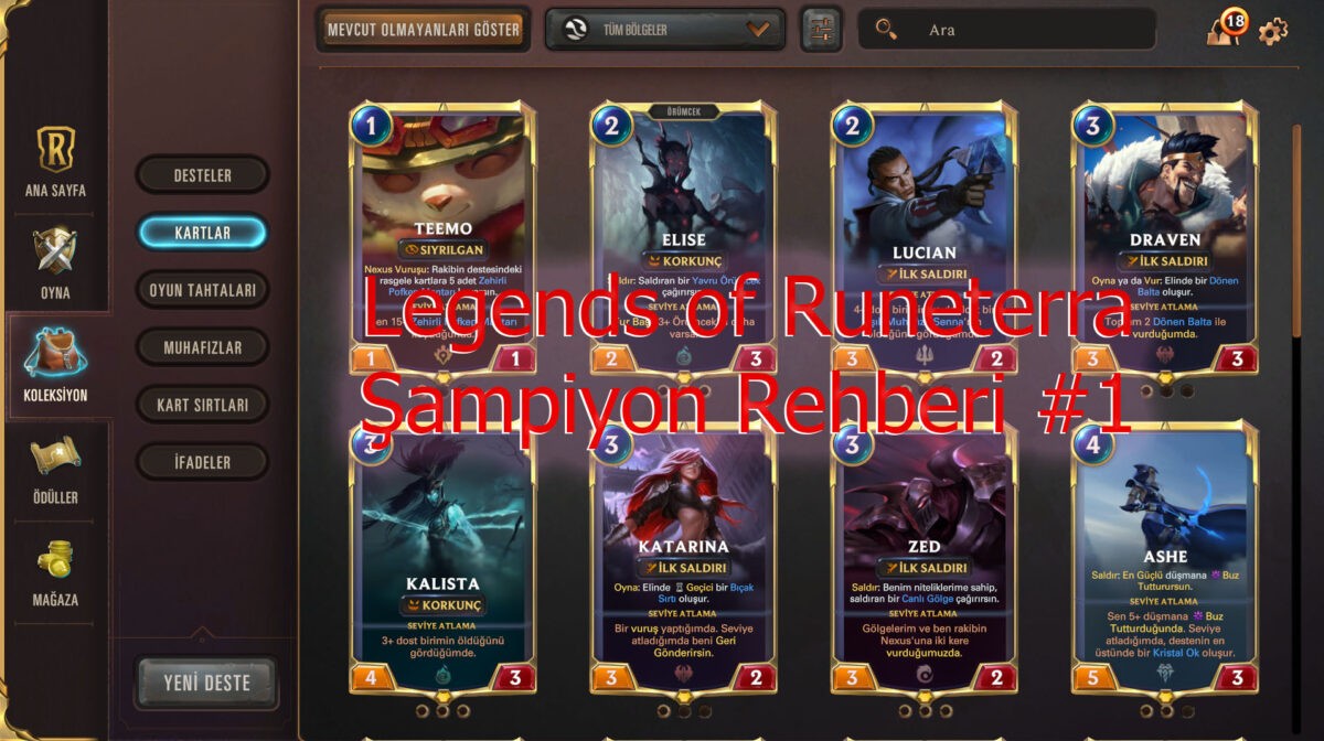 Legends of Runeterra Şampiyonları